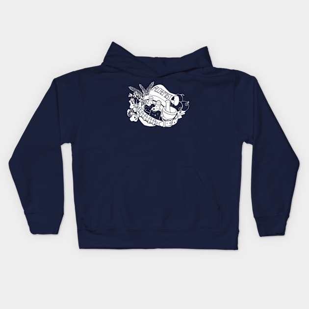 Alchemist Class - White Design Kids Hoodie by CliffeArts